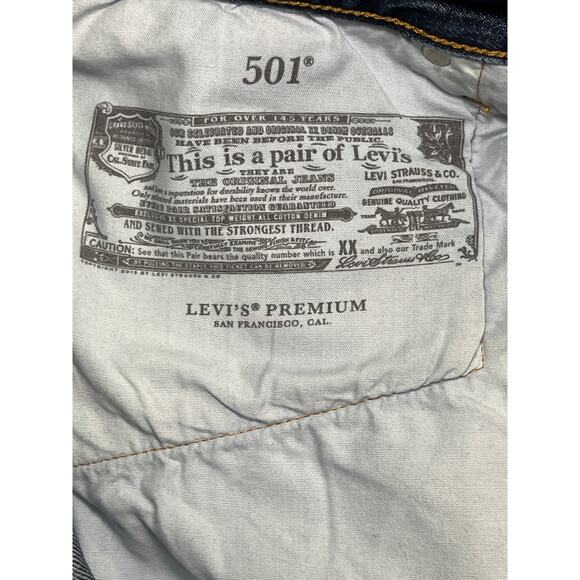 Levi’s Premium 501 Button Fly Jeans Womens W33 L30 Straight Leg 100% Cotton NWT - Picture 7 of 14
